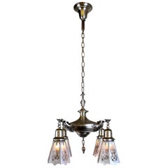 Four-Light Silver Plated Pan Fixture