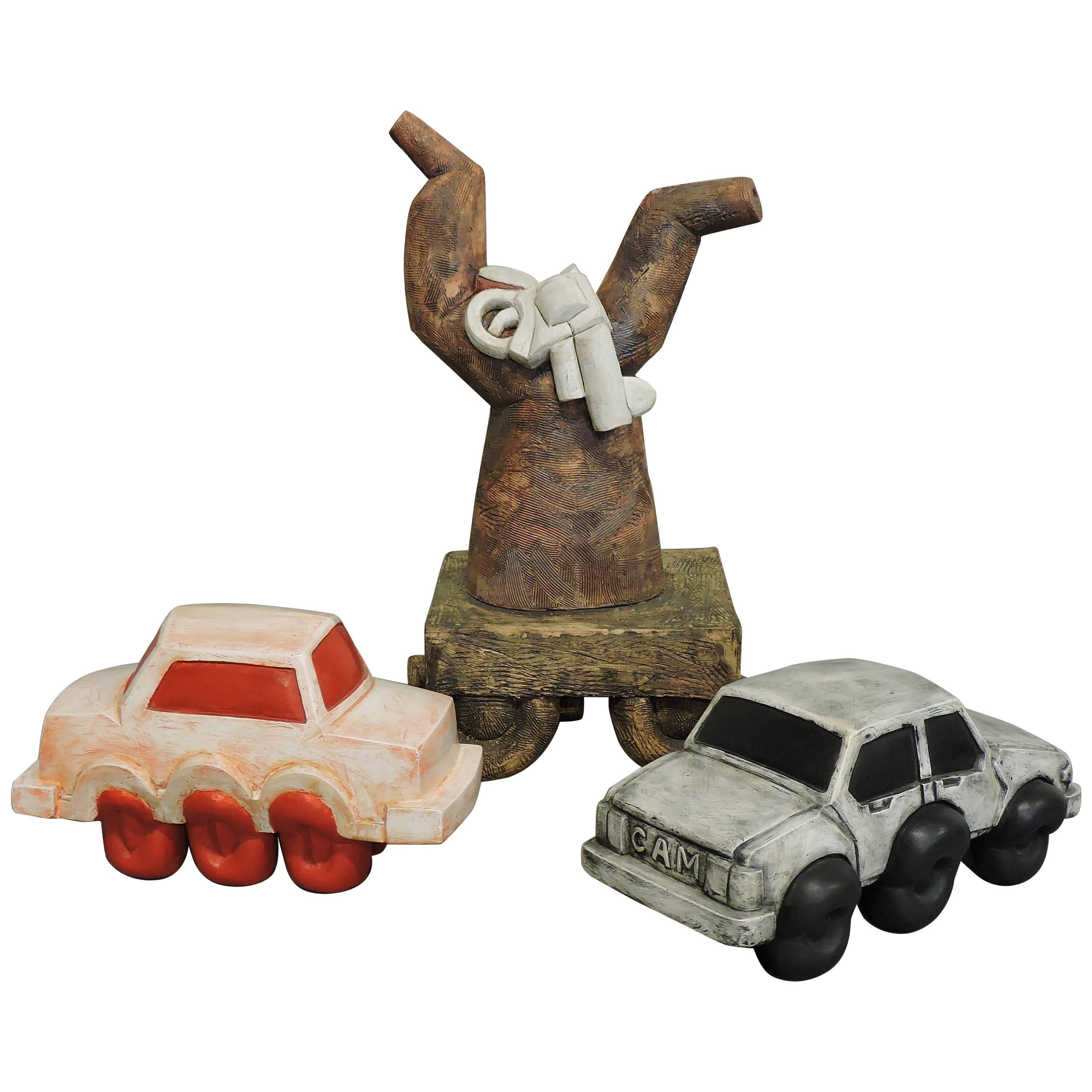 Whimsical Modern Ceramic and Plaster Sculptures by Scott Rosenthal For Sale