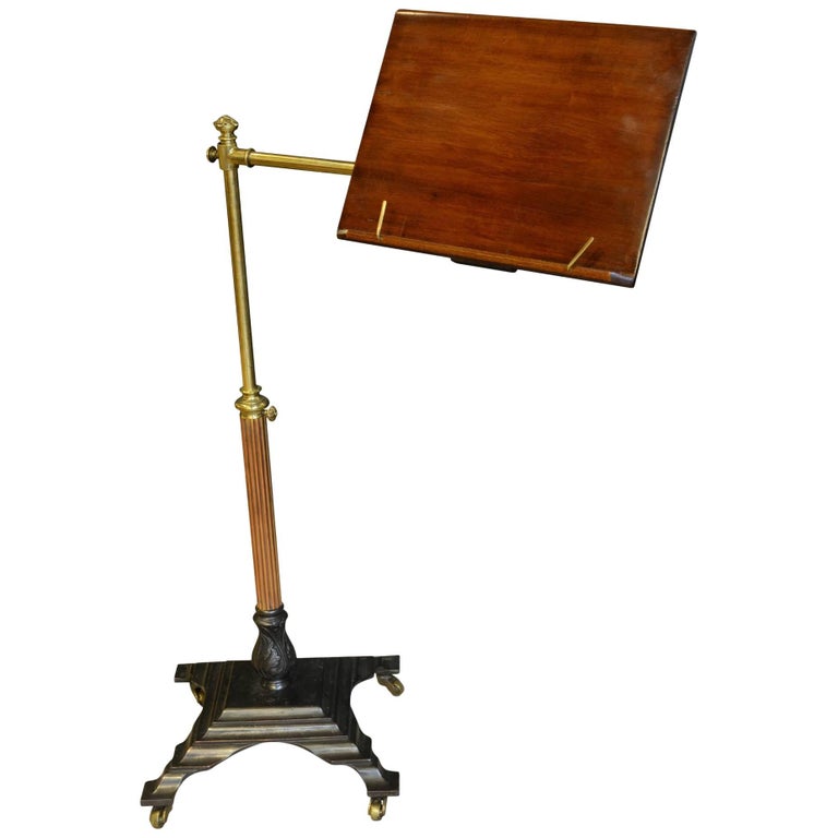 Victorian Cast Iron and Brass Reading Stand For Sale at 1stDibs