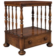 Antique Side Table, Victorian Whatnot, Burr Walnut, English, circa 1870