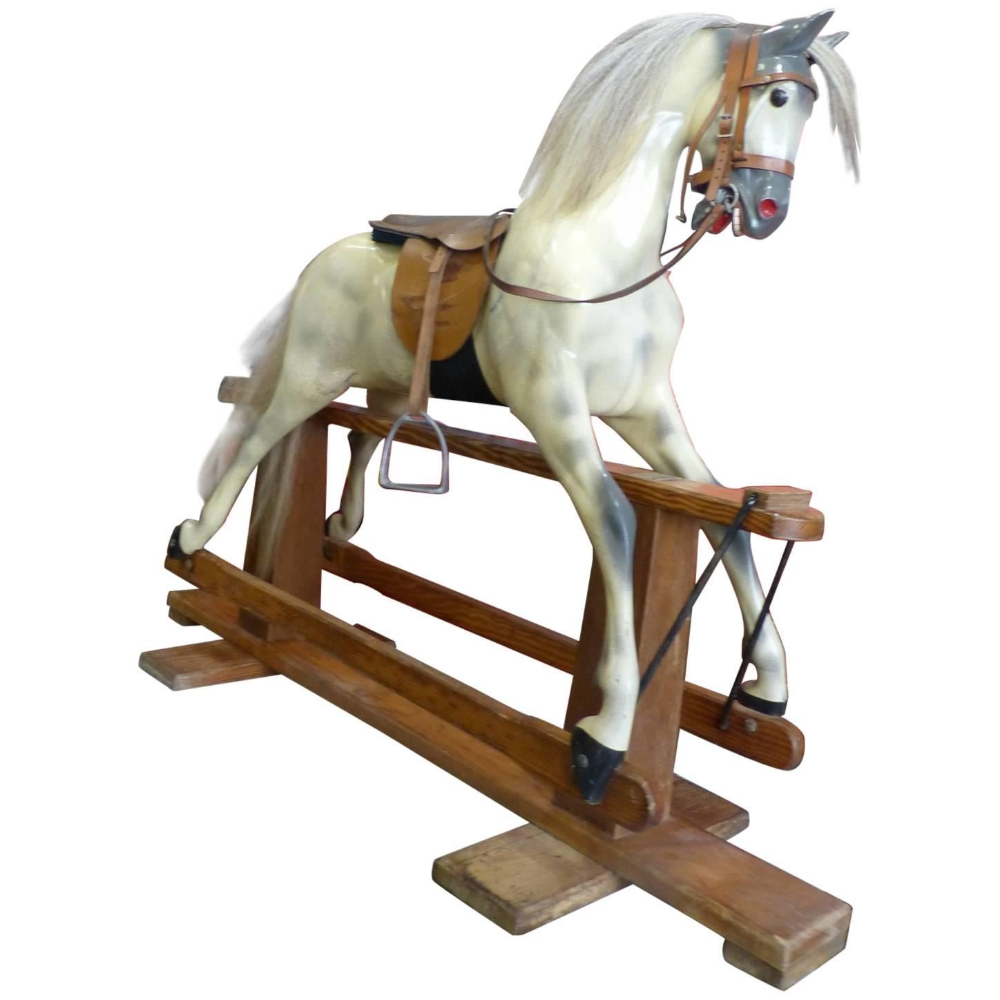Fantastic Rocking Horse by Haddon Rockers, circa 1970 For Sale