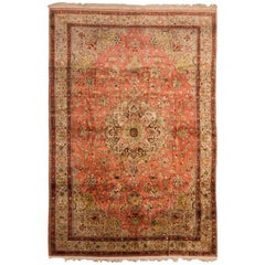 Real Turkish Kaysery Silk Rug Signed