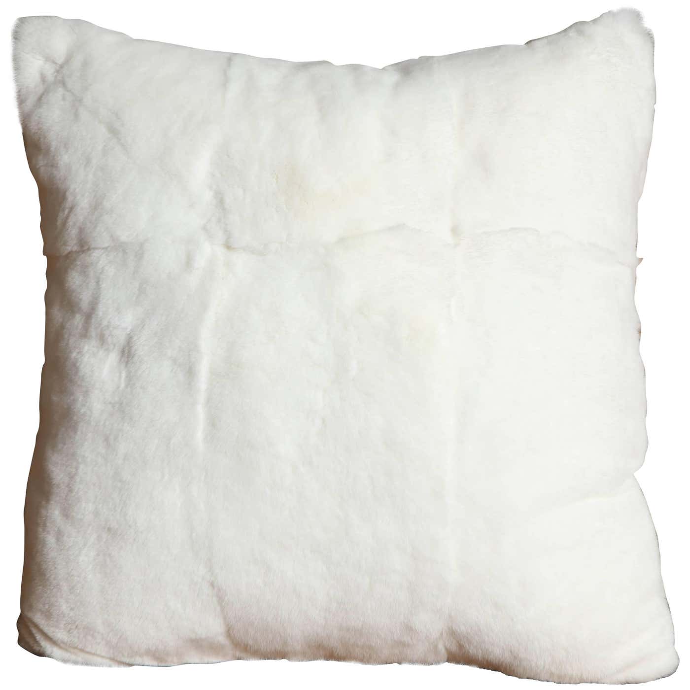 Custom White Rabbit Pillow For Sale at 1stDibs