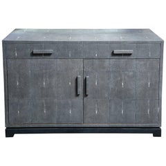 Retro Genuine Gray Shagreen Sideboard