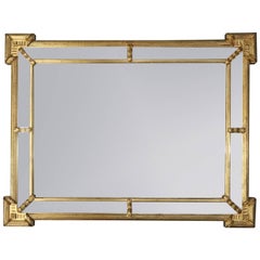 Vintage French Classical Style Giltwood Ethan Allen Parclose Mirror 20th Century