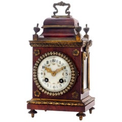 19th Century French Miniature Tortoiseshell Bracket Clock