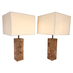 Pair of Lamps Fractal Resin, France, 1970s 3