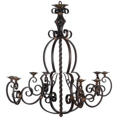 French Wrought Iron Chandelier 1