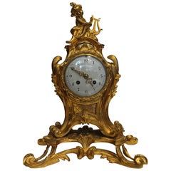 Antique 19th Century Ormolu Rococo Mantel Clock