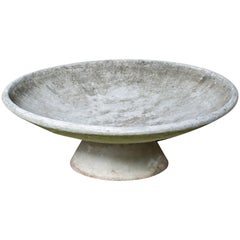 Mid Century Modern Willy Guhl Fiber Cement Saucer Planter on Stand, circa 1950