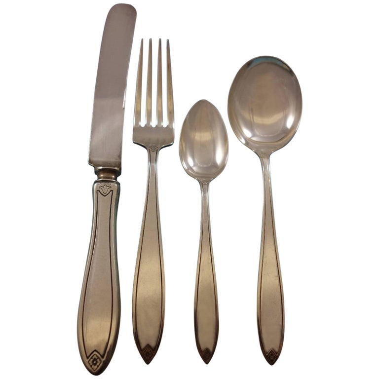 Fiesta by Hallmark Sterling Silver Flatware Set Service 26 Pieces