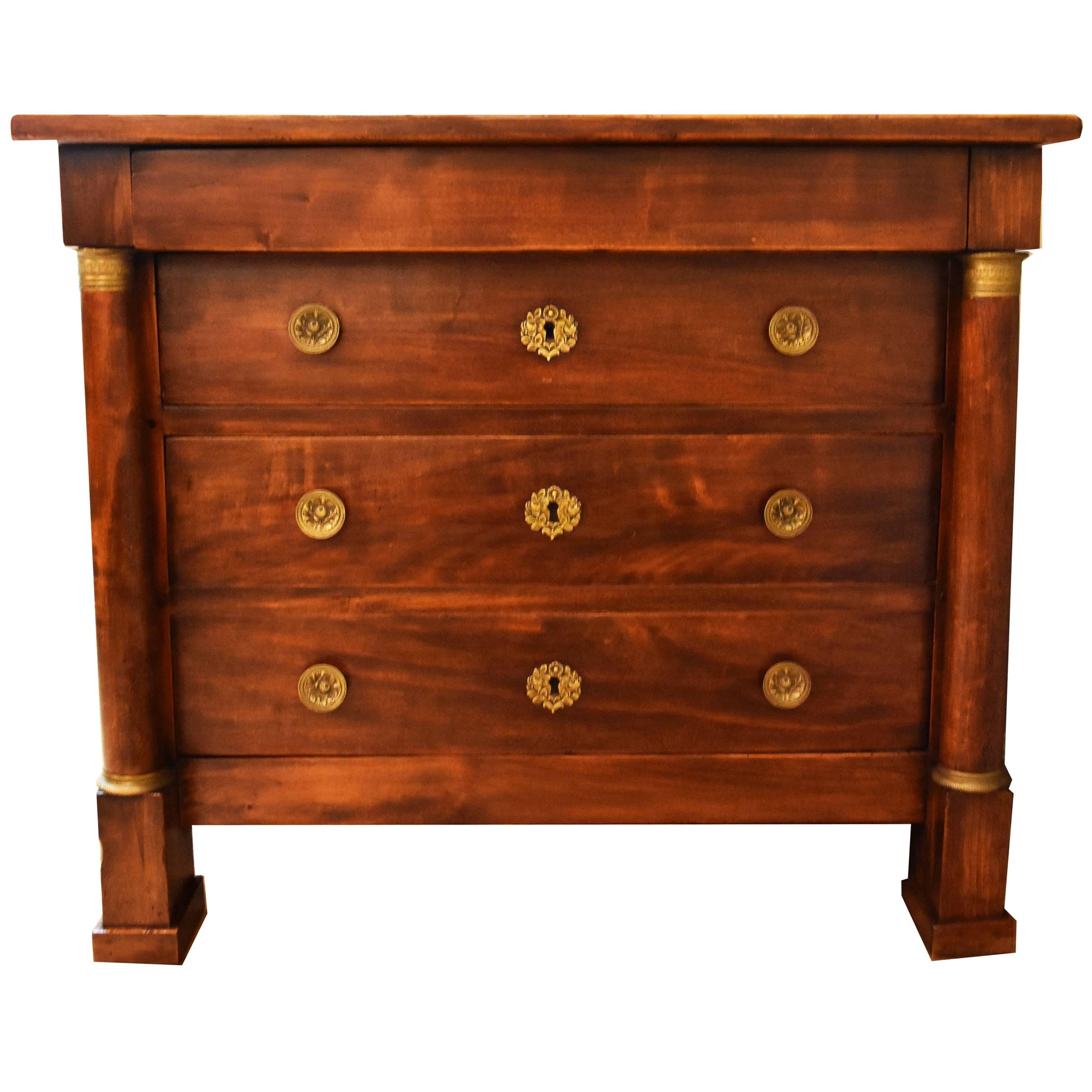 19th Century Small French Empire Chest of Drawers