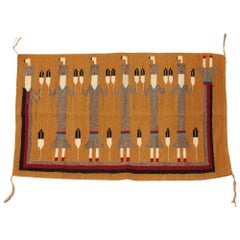 Vieux tapis Navajo Yei Woven