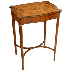Satinwood and Marquetry Side Table 12