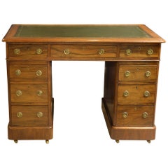 Victorian Walnut Kneehole Desk