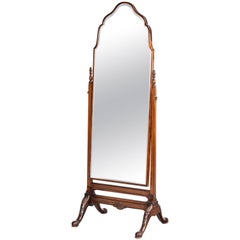 Early 20th Century Mahogany Framed Cheval Mirror