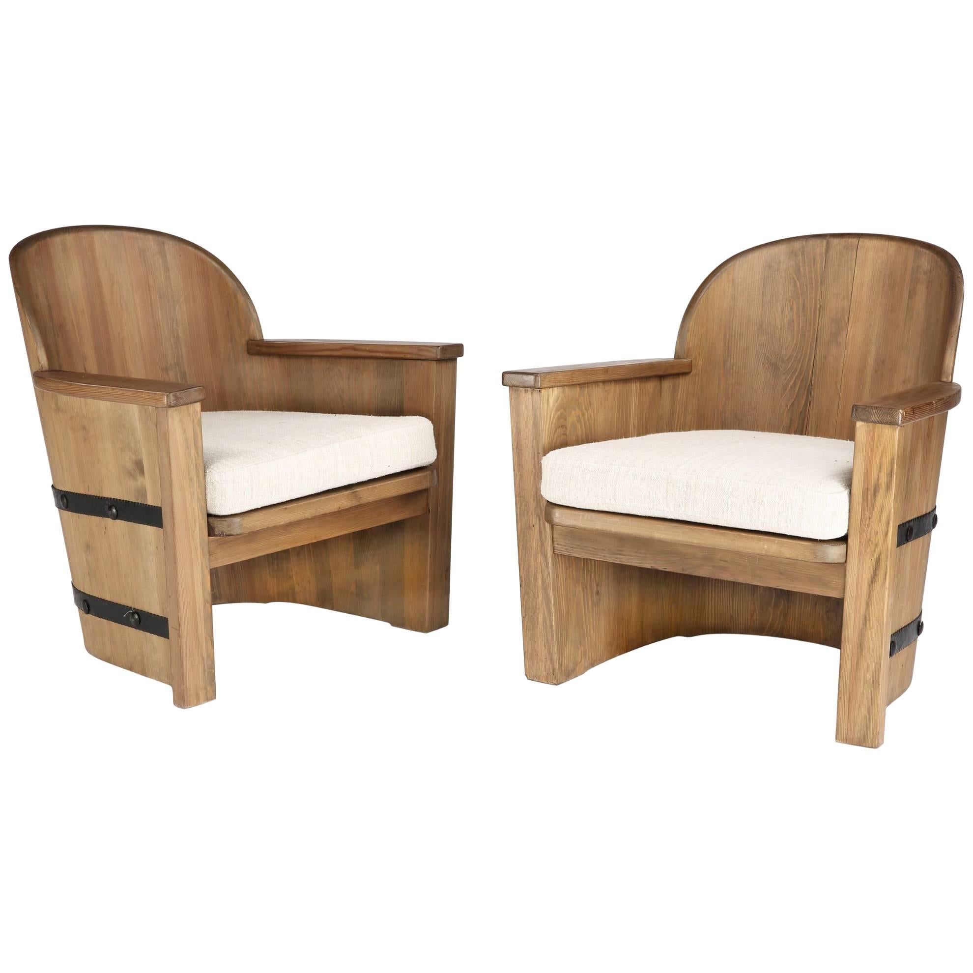 Pair of Axel Hjorth "Barrel" Tub Chairs