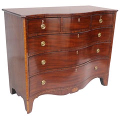 Early 18th Century George II Mahogany Serpentine Chest of Drawers 2