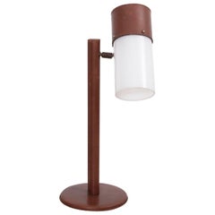 Rare Jacques Adnet Table Lamp in Leather, France, 1960 5