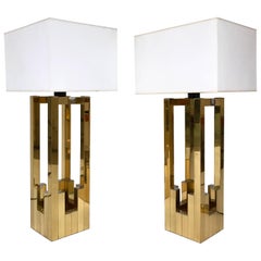 Pair of Lamps by Willy Rizzo for Lumica, Spain, 1970s