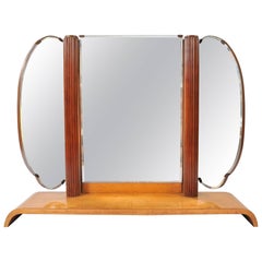 1920s Italian Extra Large Triptych Mirror or Light