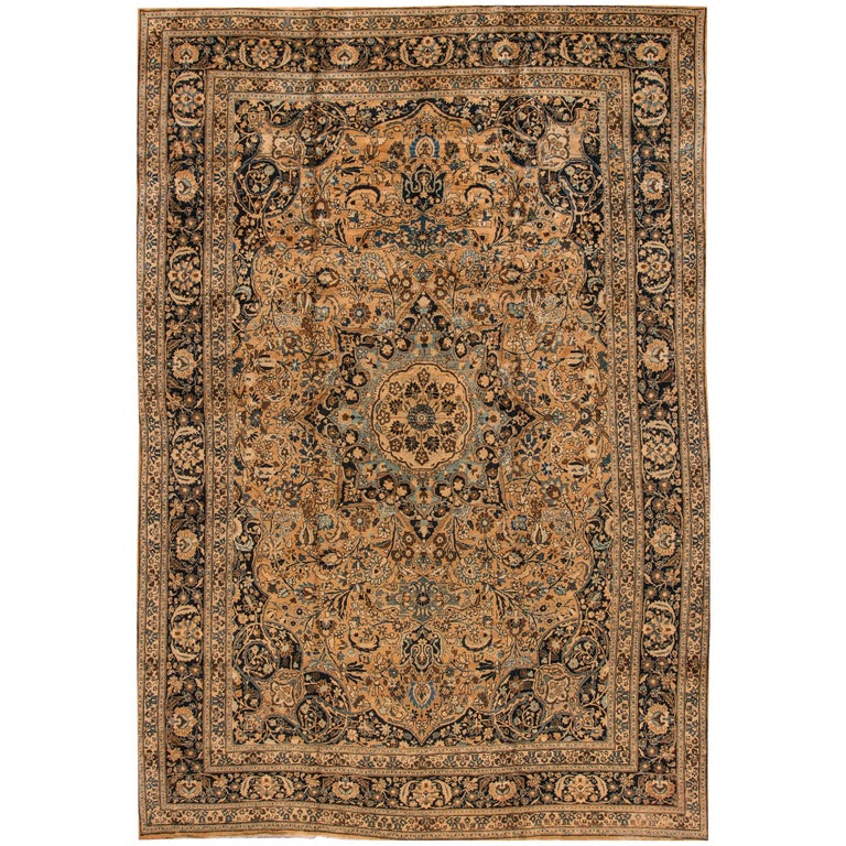 Antique Persian Mashad Rug For Sale at 1stDibs