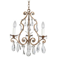 Retro 1950s Three-Light French Chandelier