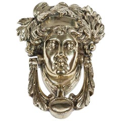 Antique Victorian Brass Door Knocker Depicting Pomona