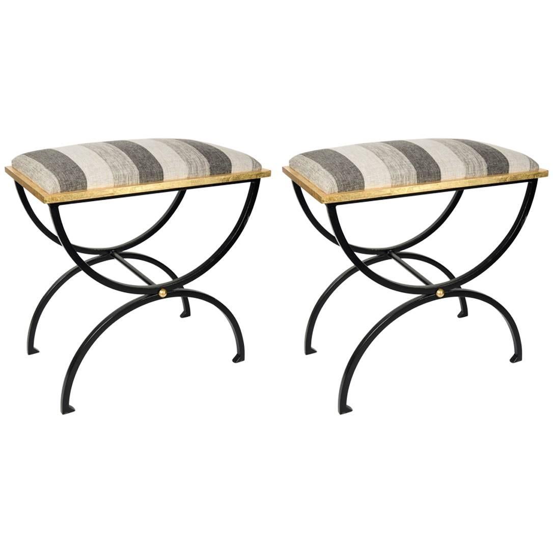 Pair of 1960s Stools by Maison Ramsay