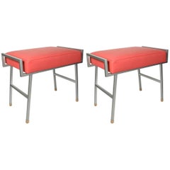 Pair of 1960s Stools by Maison Arlus