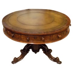Stunning Quality Flamed Mahogany Early Victorian Drum Table