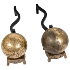 Pair of Andirons by Peter Van Veeck