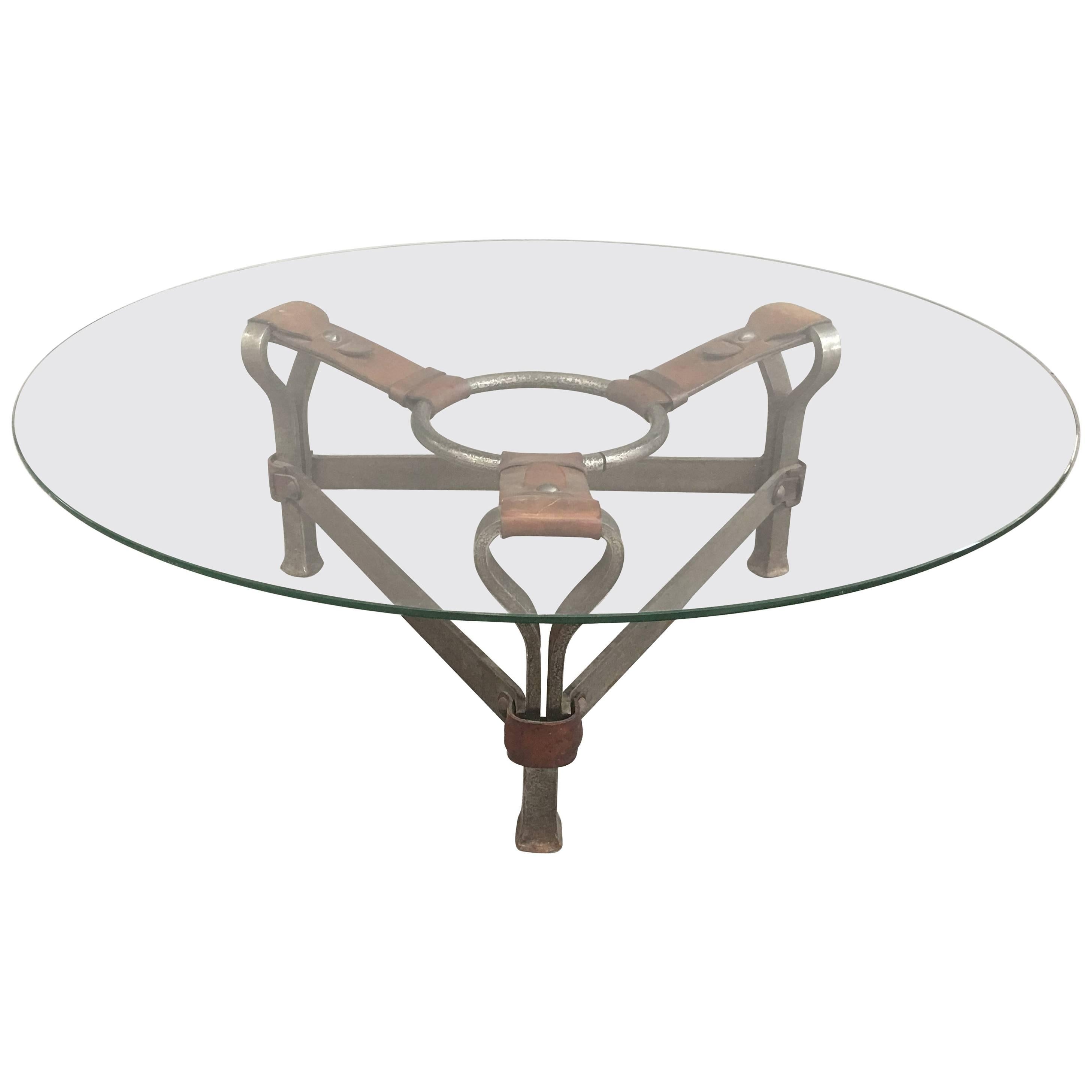 Chic Coffee Table Attributed to Jacques Adnet