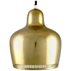 Alvar Aalto Pendant of Polished Brass, "Gold Bell"