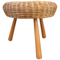 Rattan Footstool, Attributed to Tony Paul