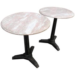 Two Cast Iron Bistro Tables