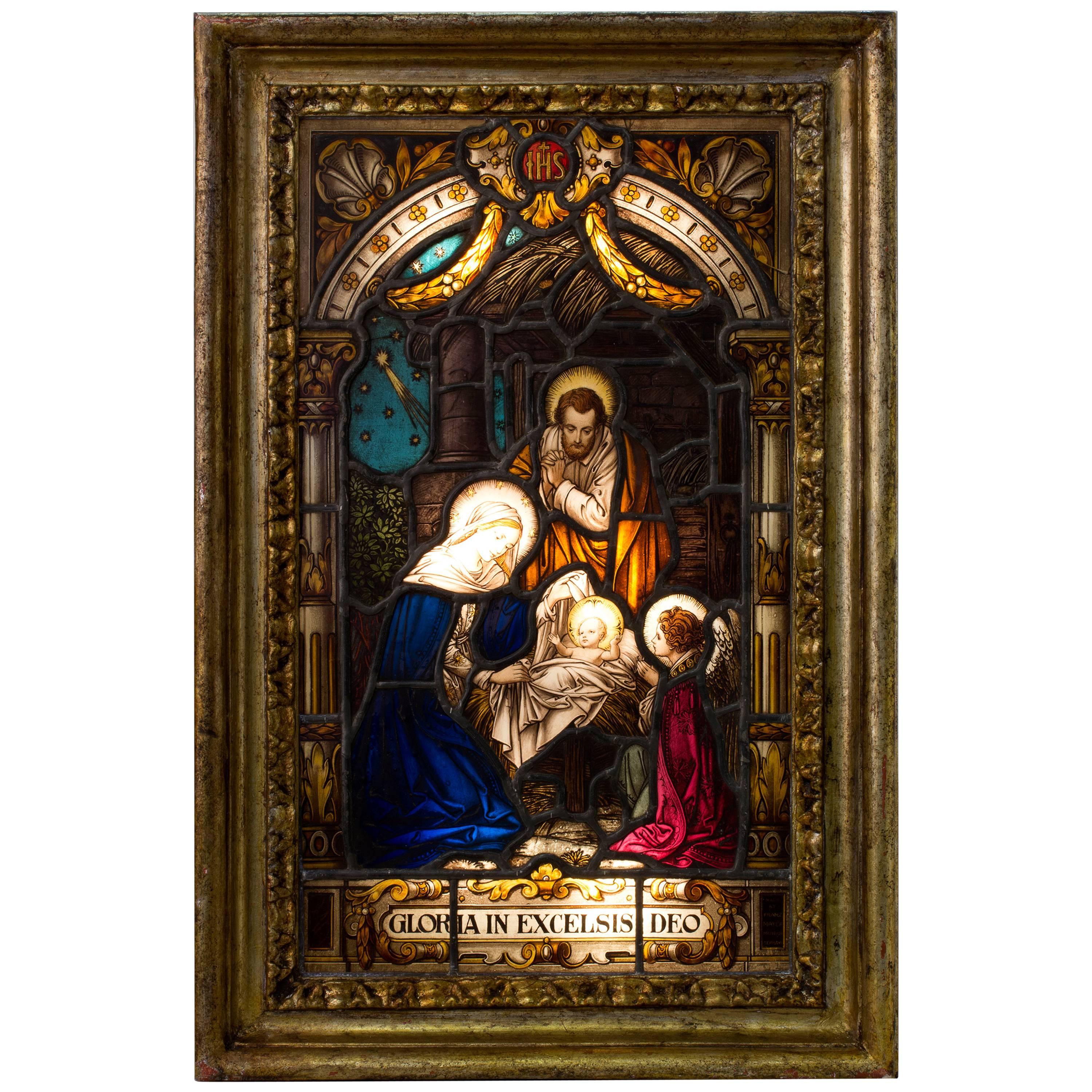 Franz Mayer Stained Glass, End of 1800 For Sale