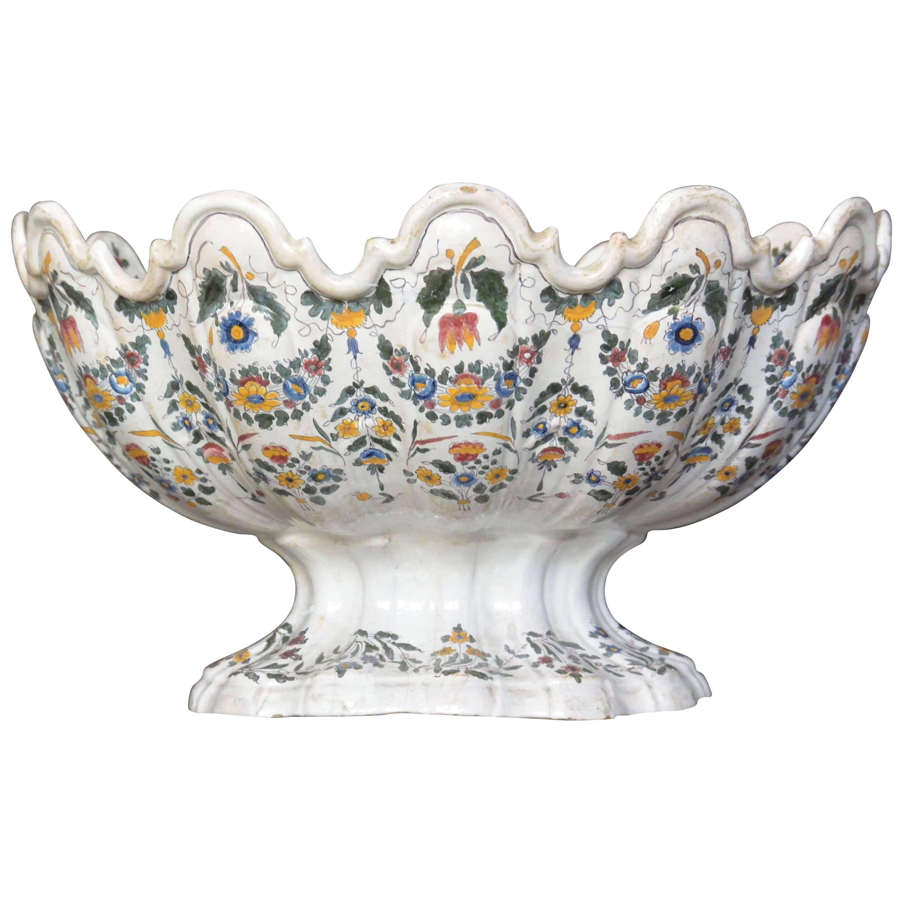 Very Large Bassano Floral Centerpiece Bowl