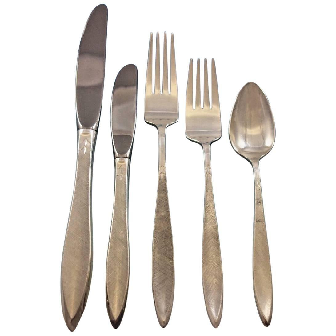 Gossamer by Gorham Sterling Silver Flatware Set for 8 Service 46 pieces For Sale