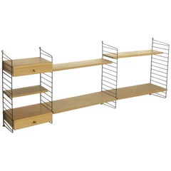 Original 1970s Modular String Wall Unit in Ashwood by Nisse Strinning, Sweden 4