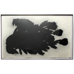Serigrafía contemporánea enmarcada y firmada Rosas negras de Donald Sultan, 1990