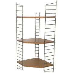 Original 1970s Modular String Wall Unit in Teak Wood by Nisse Strinning, Sweden 10