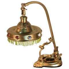 Antique Austrian Art Nouveau Bronze Desk Lamp