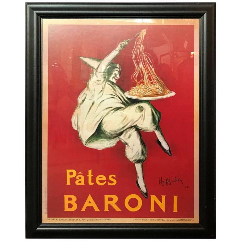 French Pates Baroni a Color Poster Reprint in an Ebony Frame at 1stDibs