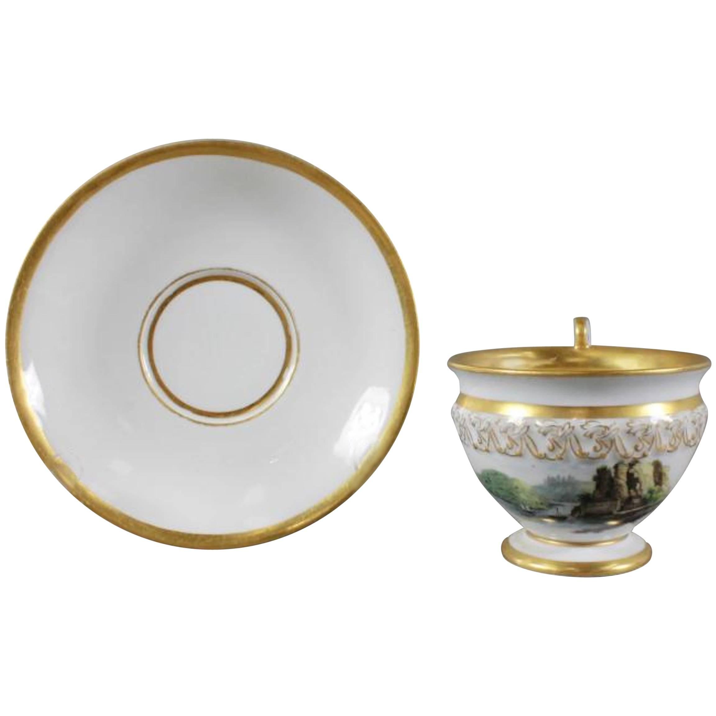 19th Century Meissen Cup and Saucer For Sale