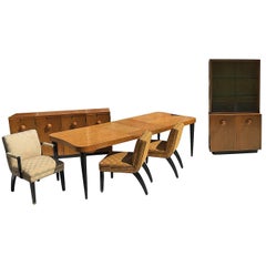 Gilbert Rohde Art Deco "Paldao" Dining Room Set for Herman Miller, Seats Eight