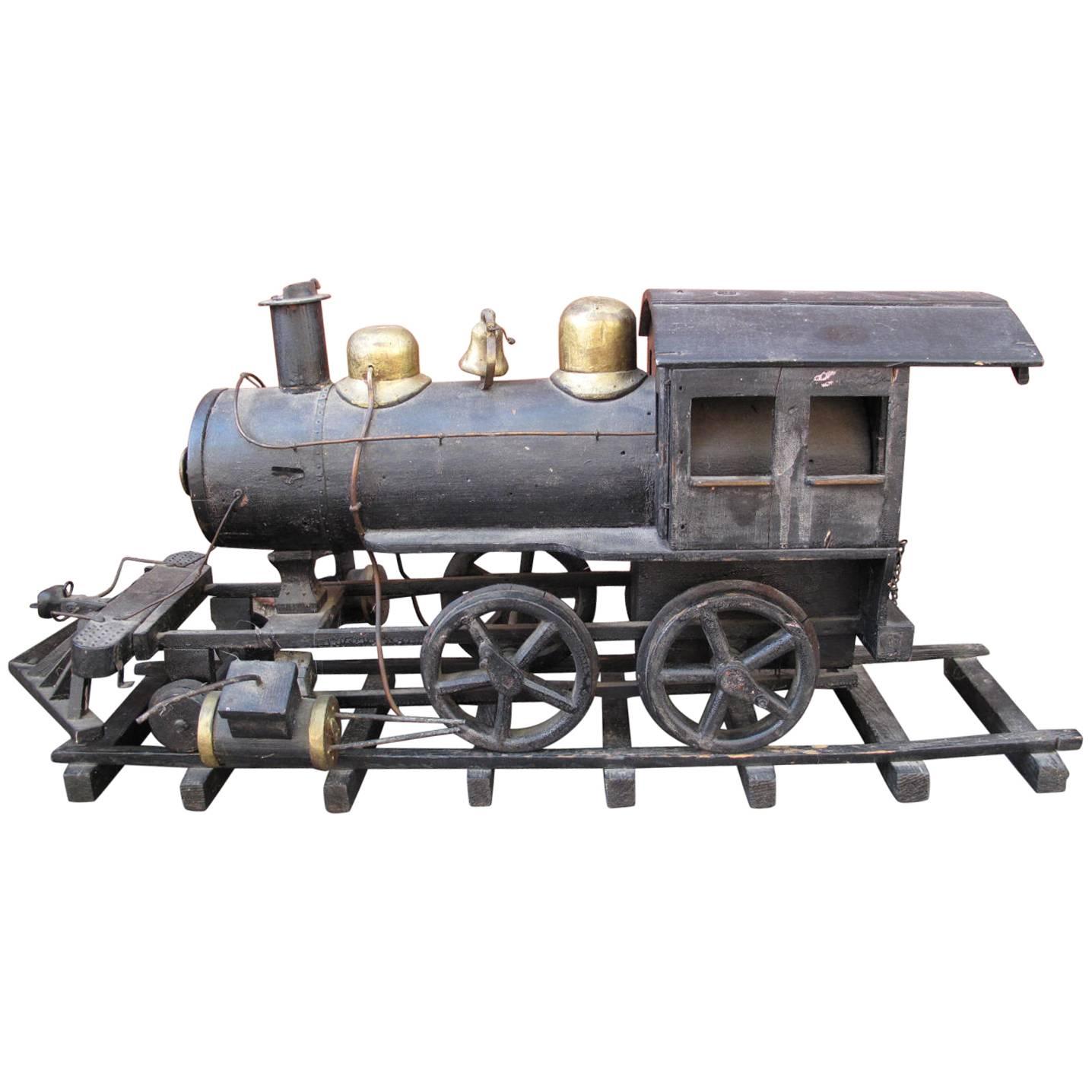 Handmade Folk Art Steam Engine