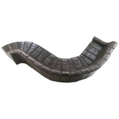 Non Stop Never Ending Serpentine Leather Sofa Sectional Made in Switzerland 1
