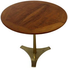 Mid-Century Modern Milo Baughman Arch Gordon Wood Brass Side Table, 1950s 4