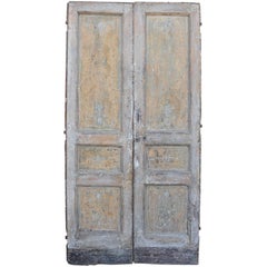 Antique 18th Century Italian Hand-Painted Doors from Naples